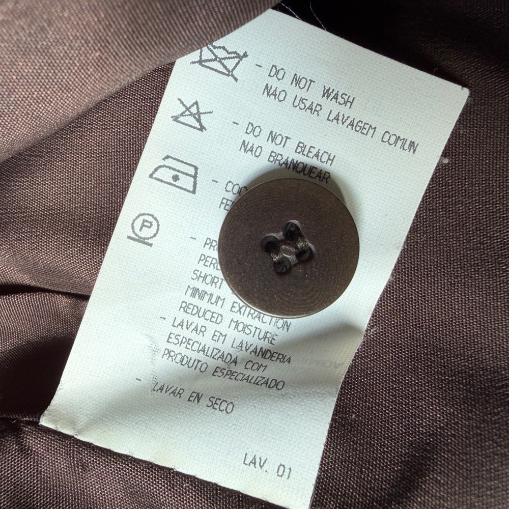 Giorgio Armani Le Collezioni Brown Wool Blend Skirt Suit Set Made in Italy 12/8 - Picture 10 of 16